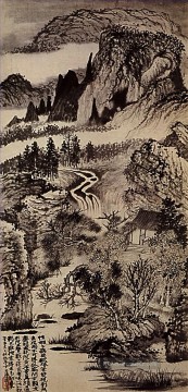  07 Kunst - Shitao jonting Berge im Herbst 1707 Chinesische Malerei